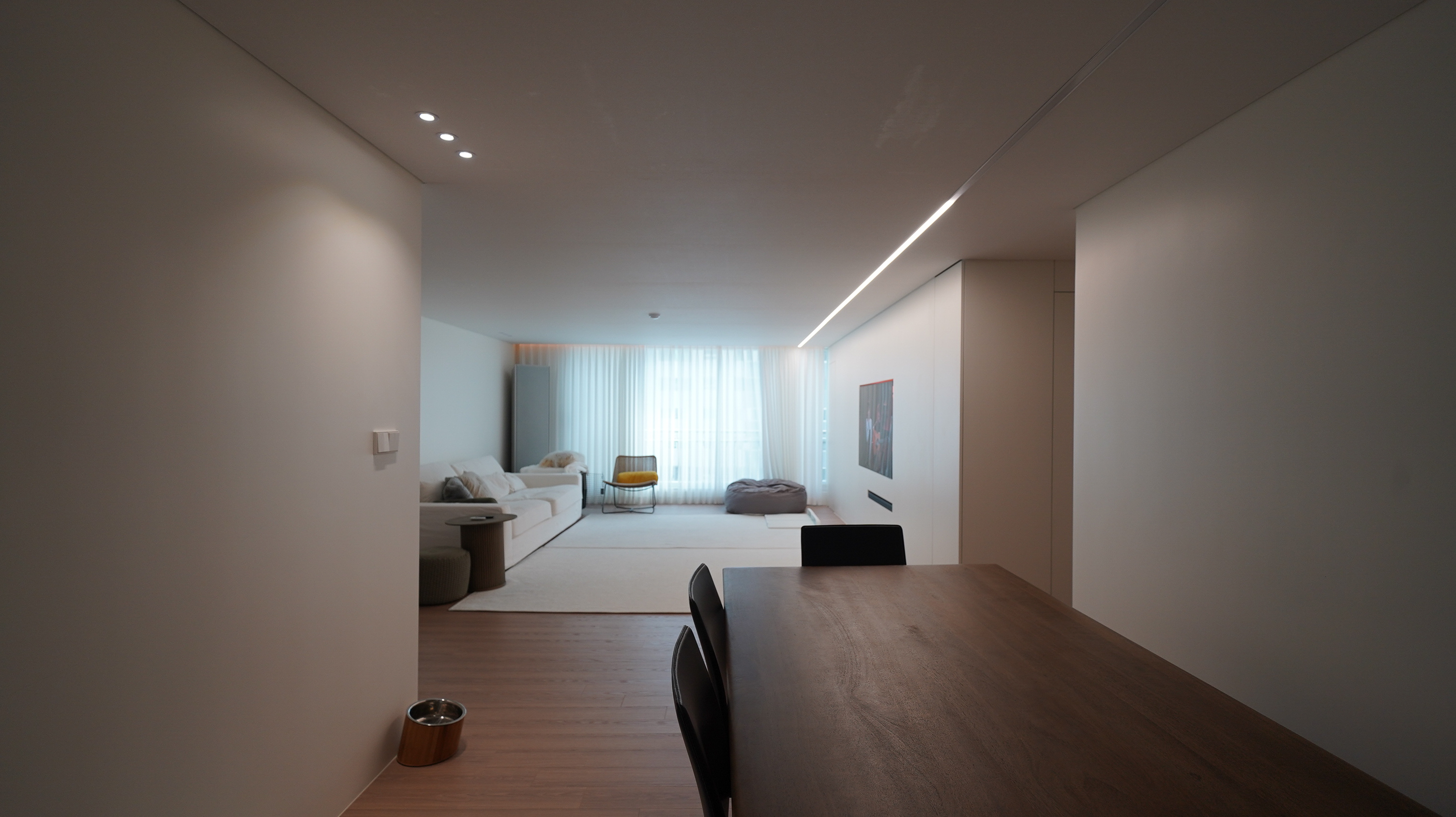 아늑한 침실 라인조명